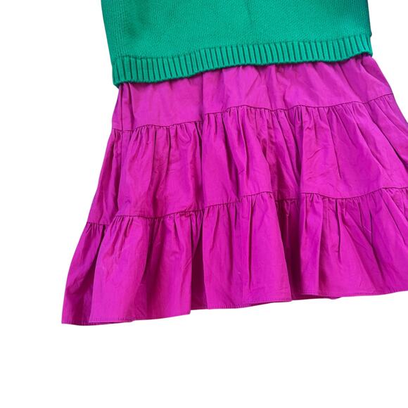 Queen of Sparkles Rainbow Colorblock Poof Sleeve Dress - Picture 6 of 11